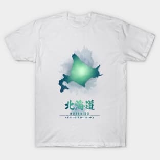 Hokkaido Watercolor Map T-Shirt